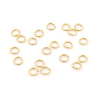 Offene Biegeringe aus Messing mit 24K Goldbeschichtung,...
