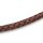 Geflochtenes Lederband in Dunkelbraun, 6 mm, 2 m
