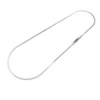 Flache Schlangenkette aus 304 Edelstahl in Platinfarben...
