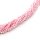 Glasschliffperlen Bicone 3 mm rosa, irisierend, Strang (ca. 139 Stück)