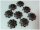 40 blumendesign Perlkappen in vintage Kupfer, 10 mm