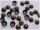 50 filigrane Perlkappen in vintage Bronze, 6 mm