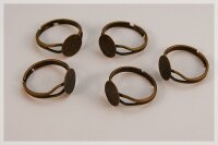 6 Ring Rohlinge in antik bronze
