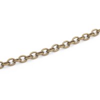 5 m Kette antik bronze 3 x 4 mm Gliederkette