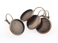 4 Brisuren in antik Kupfer für 16 mm Cabochon