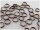 50 Splitringe im Vintagestil in antik Kupfer, doppelt