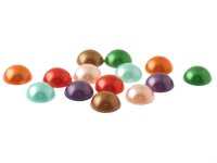 30 Cabochon perlmutt farblich gemixt 12 mm