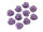 10 fliederfarbene Rosen als Cabochon, 10 mm