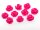 10 pinke Rosen als Cabochon, 10 mm