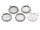 4 Fassungen mit Rosenmuster antik silberfarben, für 14 mm Cabochons