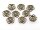 10 verzierte Perlkappen in antik Bronze, 12 mm