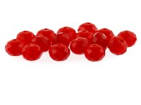 10 Glasschliffperlen in rot, 8 mm