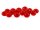 10 Glasschliffperlen in rot, 8 mm