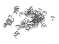 100 Biegeringe offen in silber platiniert, 5 mm