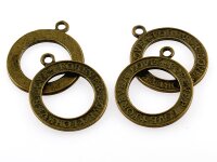 4 Ringe mit Aufschrift "forever love" in...