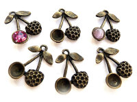 6 Kirschen in vintage Bronze