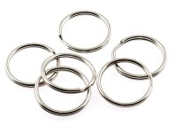 30 Schlüsselringe in silberfarben platiniert
