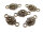 6 Verbinder als Blume in vintage Bronze