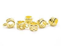 6 Aufhängungen Zwischenelement in goldfarben