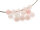 6 Rosenquarzperlen in rosè, 8 mm