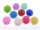 6 Cabochon als Blume, bunt gemischt, 20 mm