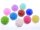 6 Cabochon als Blume, bunt gemischt, 20 mm