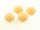 4 Cabochons Blume in hellen apricot, 15 mm