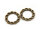 geflochtene Ringe in antik bronzefarben 15 mm 10er Set