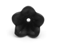 Blüten in schwarz gefrostet 10x14mm 20 Stück