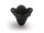 Blüten in schwarz gefrostet 10x14mm 20 Stück