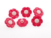 10 Knöpfe als Blume in pink, 17 mm