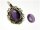 6 Cabochons oval 14 x 10 mm Cateye Glas amethyst