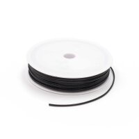 10 m Polyesterkordel gewachst in schwarz, 1 mm