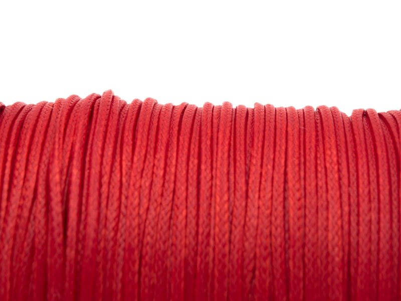 10 m Polyesterkordel gewachst rot 1 mm