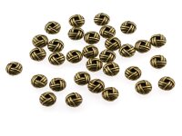 30 Zwischenperlen 6 mm antik bronzefarben