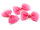 4 Schleifen Pink Organza 6 cm