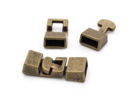 4 Knebelverschlüsse in antik bronze