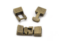 4 Knebelverschlüsse in antik bronze