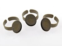 2 Ringrohlinge mit ovaler Fassung für 18 x13 mm...