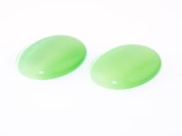 2 Cabochons 25*18 mm Cateye Glas hellgrün
