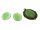 2 Cabochons 25*18 mm Cateye Glas hellgrün