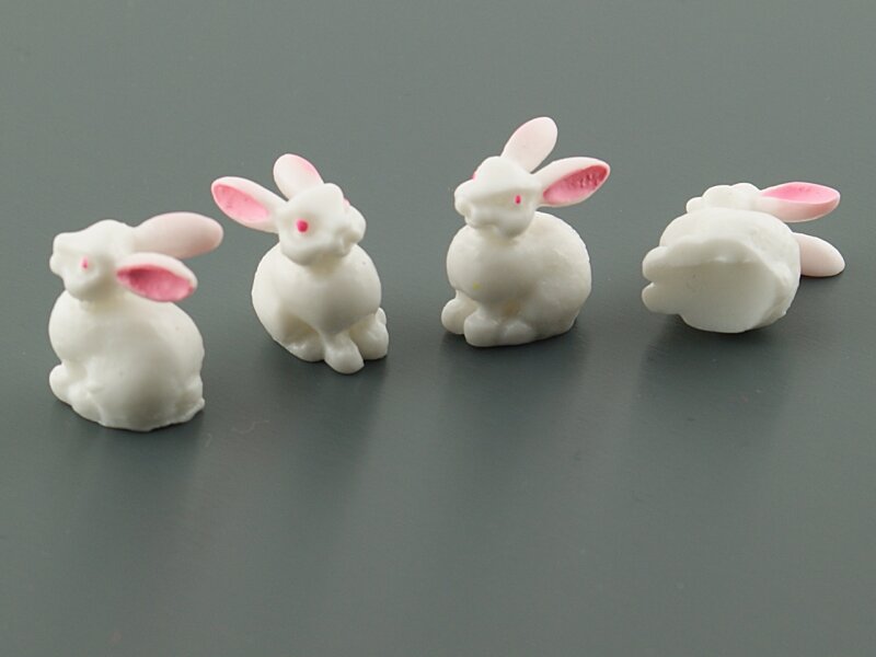 4 Cabochon als süße Hasen