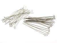 70 Kettelstifte 5 cm silberfarben platiniert