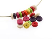 40 Halbedelsteine aus Türkis in bunt, 8 mm