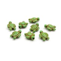 Perlen aus synthetischem Türkis als Schildkröte...