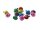 Glöckchen bunt 8 mm Messing Set Anhänger 50 Stück