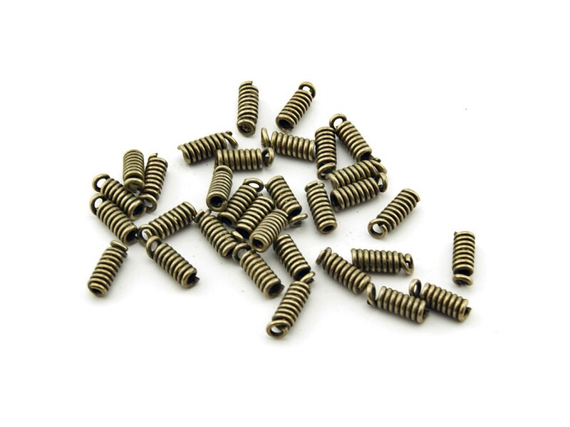 40 Endkappen für Bänder in antik Bronze, 1,5 mm