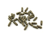 40 Endkappen für Bänder in antik Bronze, 1,5 mm