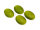 6 Cabochons 18 x 13 mm Cateyeglas in olive