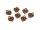 10 Herzen "Made with love" in vintage Kupfer